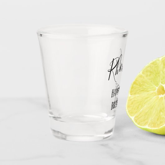 21e verjaardagscursief script shot glas (Links)