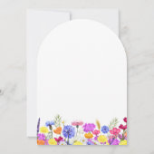 21e Verjaardagsfeest Boho Paarse Wildflower Arch Kaart (Achterkant)