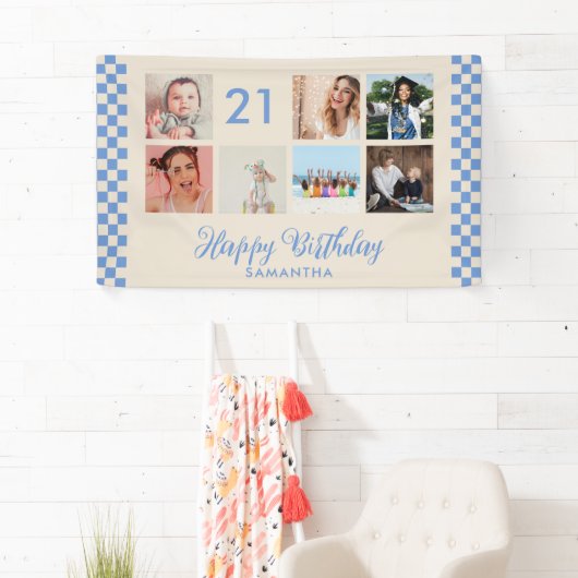 21e Verjaardagsfeest Foto Collage Banner (Insitu)