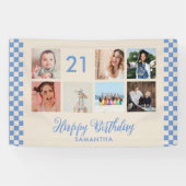 21e Verjaardagsfeest Foto Collage Banner (Horizontaal)