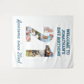 21e Verjaardagsfeest Fotocollage Achtergrond Wandkleed (Voorkant (horizontaal))
