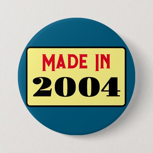 21e Verjaardagsfeest geboren 2004 21 pin Ronde Button 7,6 Cm (Voorkant)