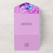 21e Verjaardagsfeest Glam Sparkle Glitz Paarse Bla All In One Uitnodiging (Buitenkant)