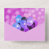 21e Verjaardagsfeest Glam Sparkle Glitz Paarse Bla All In One Uitnodiging (Achterkant)