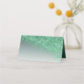 21e Verjaardagsfeest Green Glitter Plaatskaartje (Achterkant)
