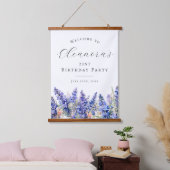 21e Verjaardagsfeest Juli Geboorte Bloem Welkom Hangend Wandkleed (Slaapkamer)