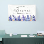 21e Verjaardagsfeest Juli Geboorte Bloem Welkom Spandoek (Beurs)