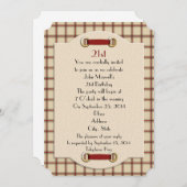 21e verjaardagsfeest officiële uitnodiging voor ma (Voorkant / Achterkant)