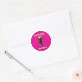 21e Verjaardagsfeest Roze Sticker rose goud (Envelop)