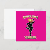 21e Verjaardagsfeest Roze Sticker rose goud Kaart (Voorkant / Achterkant)