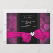 21e Verjaardagsfeest Roze Zwarte Witte Bubbels Kaart (Achterkant)