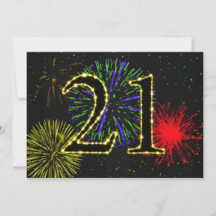 21e verjaardagsfeest uitnodigen kaart