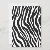 21e Verjaardagsfeest, Zebra, zwart paarse wit Kaart (Achterkant)