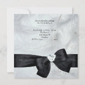 21e verjaardagsfeest zwart wit kaart (Achterkant)