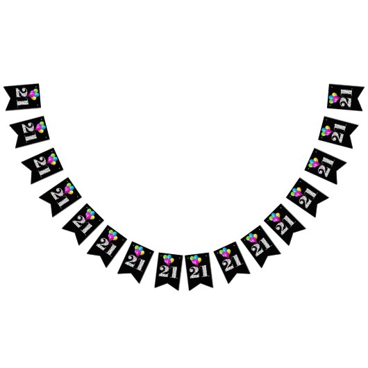 21e verjaardagsfeestballonnen vlaggetjes (Alle)