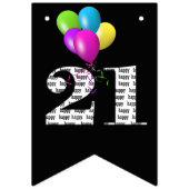 21e verjaardagsfeestballonnen vlaggetjes (Eerste vlag)