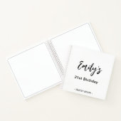 21e verjaardagsfeestje Gastenboek | Zwart Wit Notitieboek (Binnen)