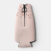 21e verjaardagsfeestje roos gouden sterren flesjeskoeler (Achterkant)