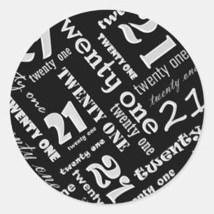 21e verjaardagsfeestje Sticker