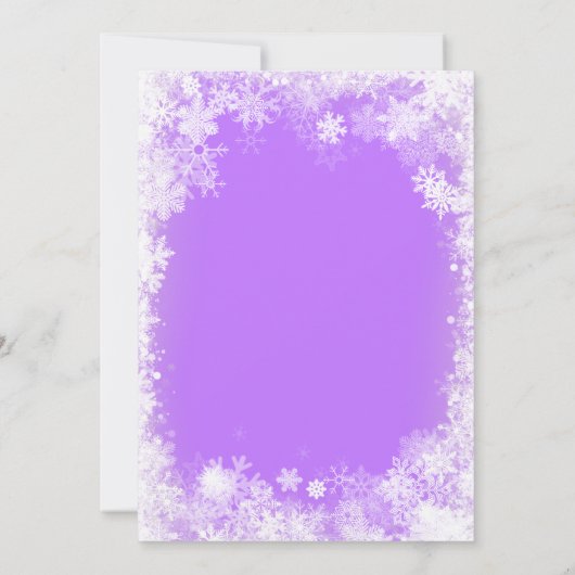 21E verjaardagsfeestje Winter Wonderland Sneeuwvlo Kaart (Achterkant)