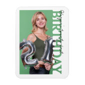 21e verjaardagsfoto universiteitspartij magneet (Verticaal)