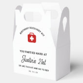21e verjaardagsherstelkit Hangover Kit Bedankdoosjes (Geopend)