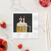 21e verjaardagskaars in bier servet (Insitu)