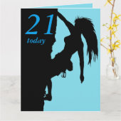 21e verjaardagskaart kaart (Gele Bloem)