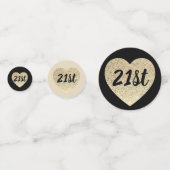 21e verjaardagstafel confetti (Achterkanten)