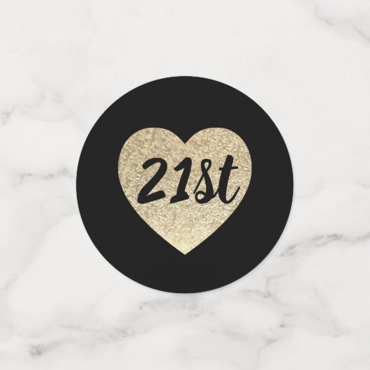 21e verjaardagstafel confetti (Kleine voorkant)