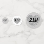 21e verjaardagstafel confetti (Achterkanten)