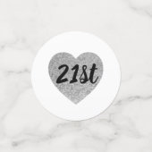 21e verjaardagstafel confetti (Kleine voorkant)