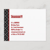 21e verrassing Save the Date Modern Zwart Wit Rood Aankondigingskaart (Achterkant)