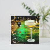 21e viering Champagne Green Kaart (Staand voorkant)