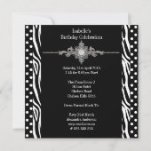 21e Zebra zilverwitte zandplaat, diamant Kaart (Achterkant)