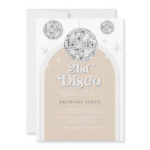 21e Zilver Retro Disco Glitter boog