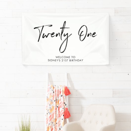 21e zondagsfeestdag, zwart-wit, welkomstbanner spandoek (Insitu)