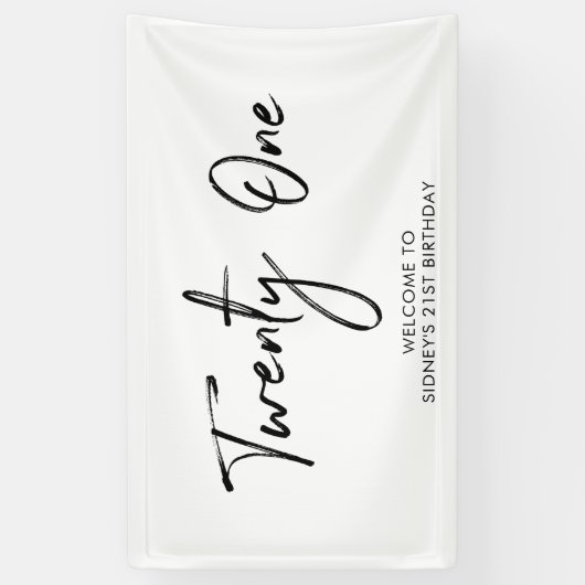 21e zondagsfeestdag, zwart-wit, welkomstbanner spandoek (Verticaal)