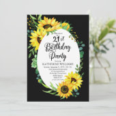 21e Zonnebloem van de Birthday Party | Eucalyptus  Kaart (Staand voorkant)