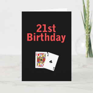 21e zwarte-boardkaart van Birthday Kaart