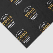 21st Birthday 2005 Black Gold Chic Elegant Tissuepapier (Detail)