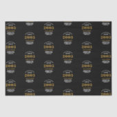 21st Birthday 2005 Black Gold Chic Elegant Tissuepapier (Voorkant)