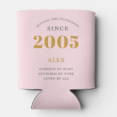21st Birthday 2005 Keepsake Elegant Personalized Blikjeskoeler (Achterkant)