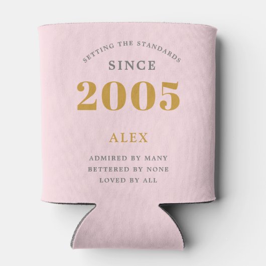 21st Birthday 2005 Keepsake Elegant Personalized Blikjeskoeler (Achterkant)