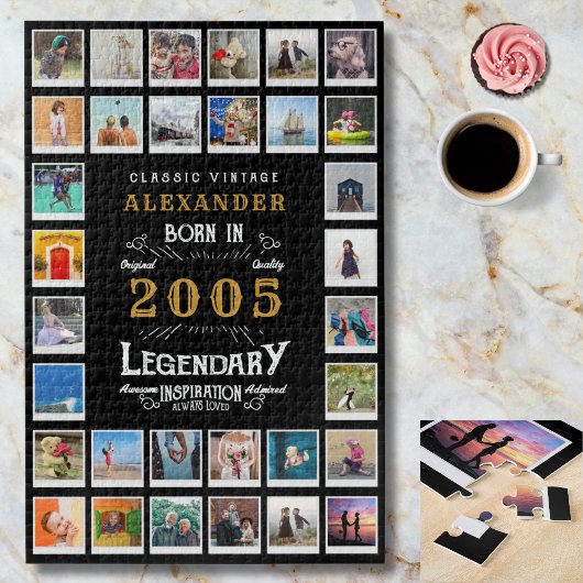 21st Birthday 2005 Legend Memories Photo Collage Legpuzzel