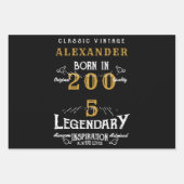 21st Birthday 2005 Legend Vintage Black Inpakpapier Vel (Voorkant 3)