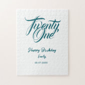 21st birthday add name date year blue template thi legpuzzel (Verticaal)