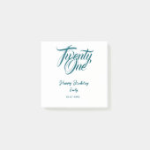 21st birthday add name date year blue template thi post-it® notes (Voorkant)