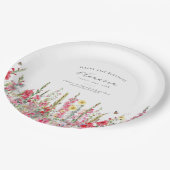 21st Birthday August Birth Flower Party Supplies Papieren Bordje (Gekanteld)