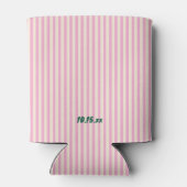 21st Birthday Bash Pink Green Retro Stripes Party Blikjeskoeler (Achterkant)